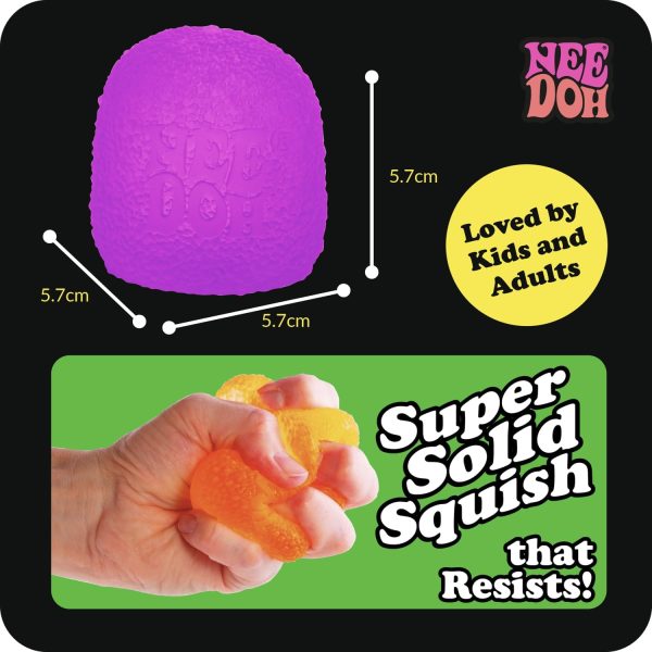 Schylling NeeDoh Gumdrop - Textured Sensory Toy with Super Solid Squish - 2.5 Tall - Colors May Vary (Pack of 1)