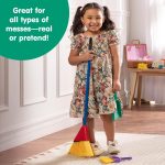 Schylling Children's Broom Set - Kids Pretend Play Cleaning Kit - Includes Broom. Dustpan. and Brush - Ages 3 and Up