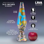 Lava The Original Lamp - 14.5 Splattered Distortion ?C Classic Liquid Motion Lamp - Orange Wax and Blue Liquid - Item #2427 (Amazon Exclusive)